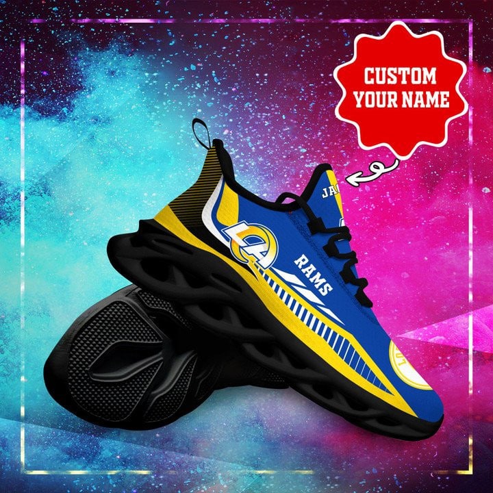 Los Angeles Rams Personalized Yezy Running Sneakers 404 - Top View