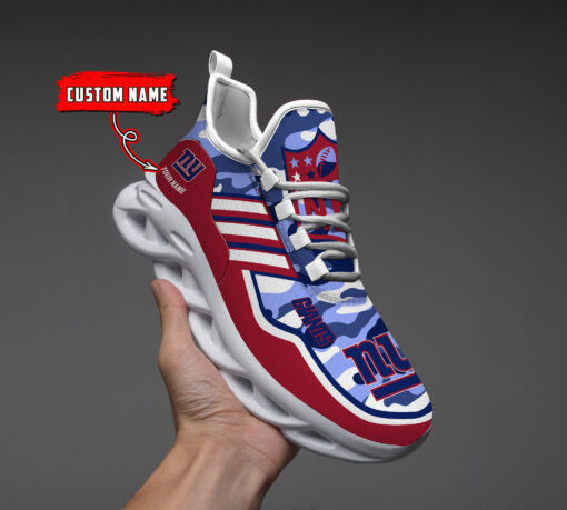 New York Giants Personalized Yezy Running Sneakers