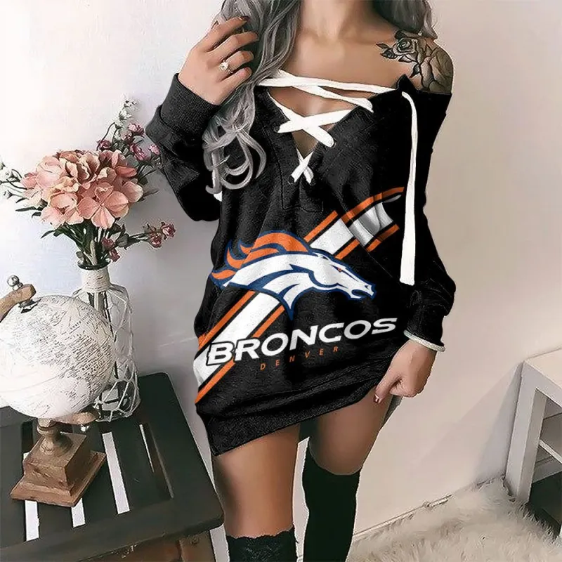 Denver Broncos Lace-Up Sweatshirt 47 3 Denver Broncos Fan Apparel