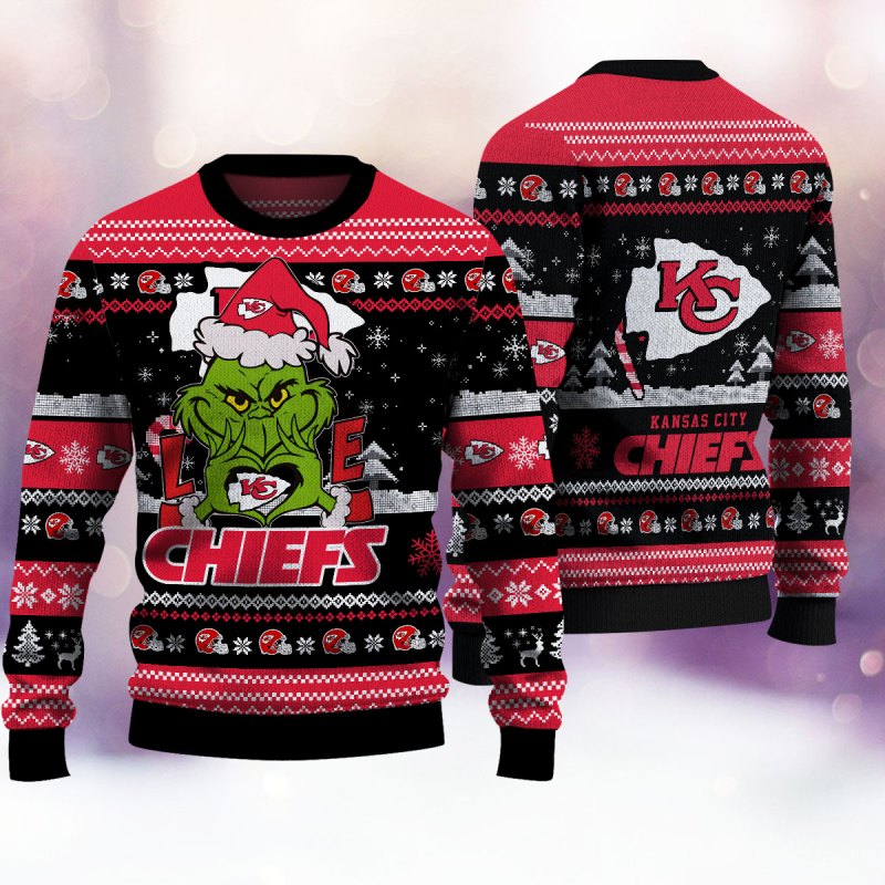 Kansas City Chiefs Ugly Christmas Sweater - Back View
