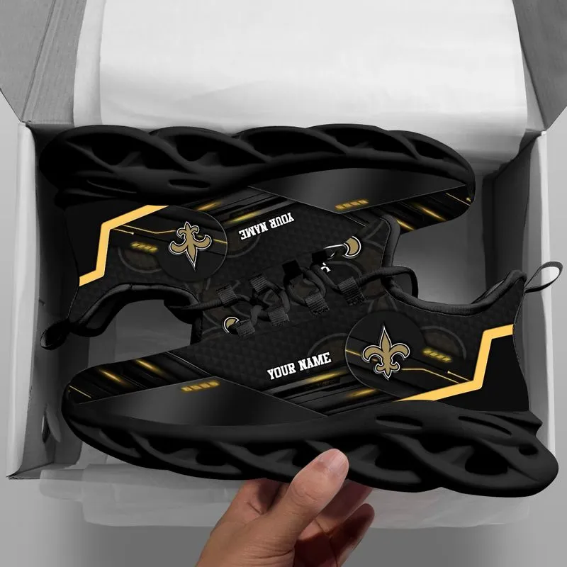 New Orleans Saints Personalized Yezy Running Sneakers - Image 1