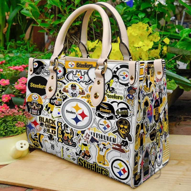 Pittsburgh Steelers Leather Hand Bag