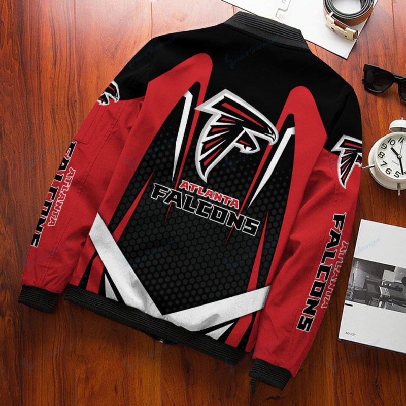 Atlanta Falcons Bomber Jacket BG395 4 Atlanta Falcons Bomber Jacket Side View