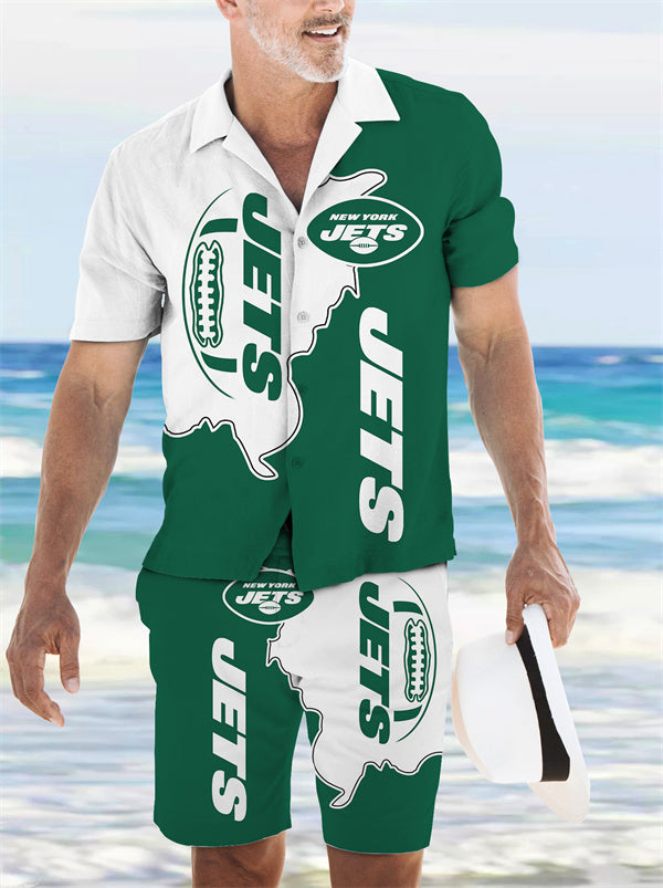 New York Jets Hawaiian Shirt and Shorts