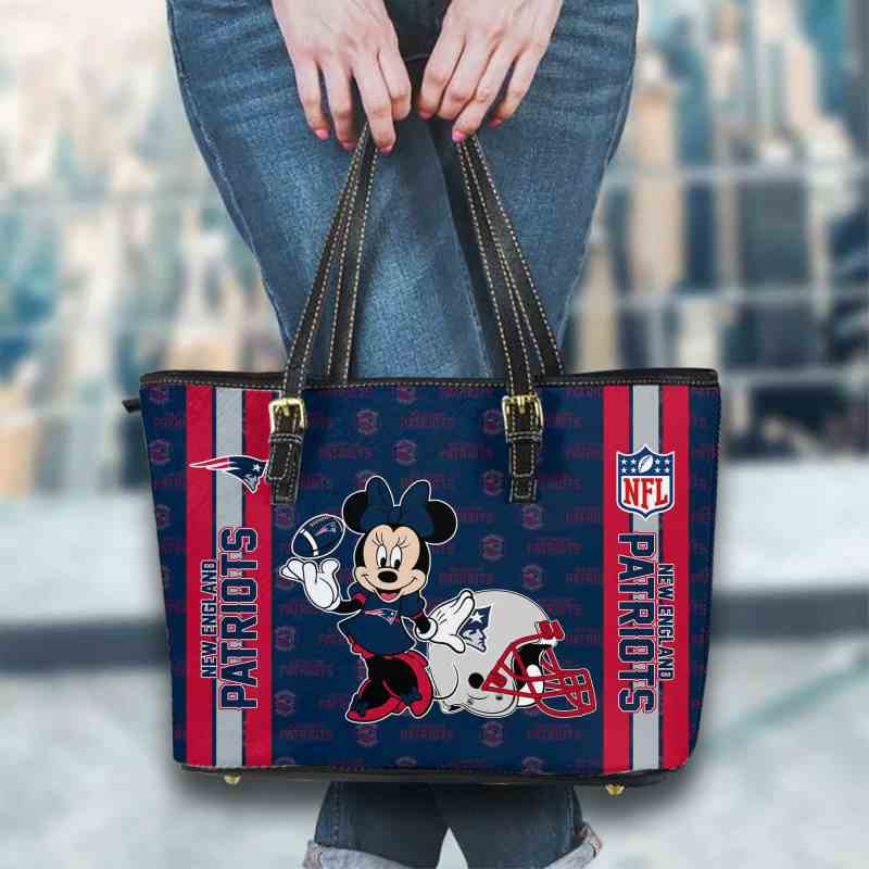 New England Patriots Women Leather Tote Hand Bag