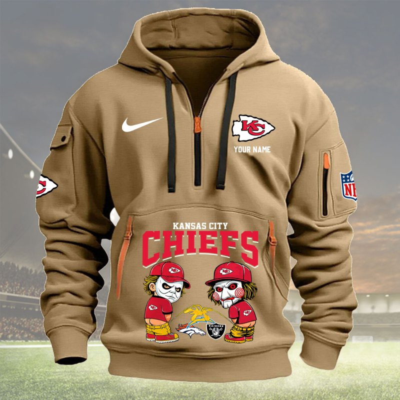 Khaki Kansas City Chiefs Hoodie