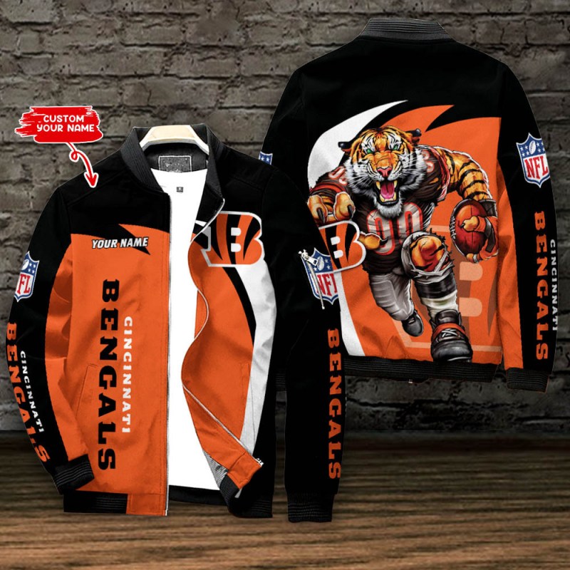 Cincinnati Bengals Personalized Bomber Jacket