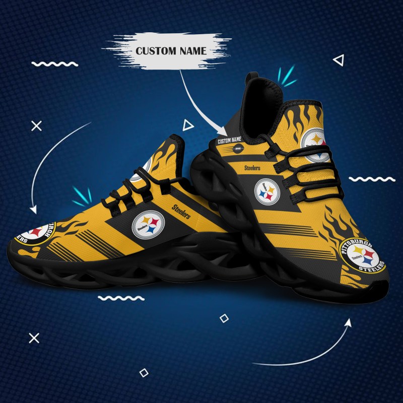 Pittsburgh Steelers Personalized Yezy Running Sneakers - Image 5