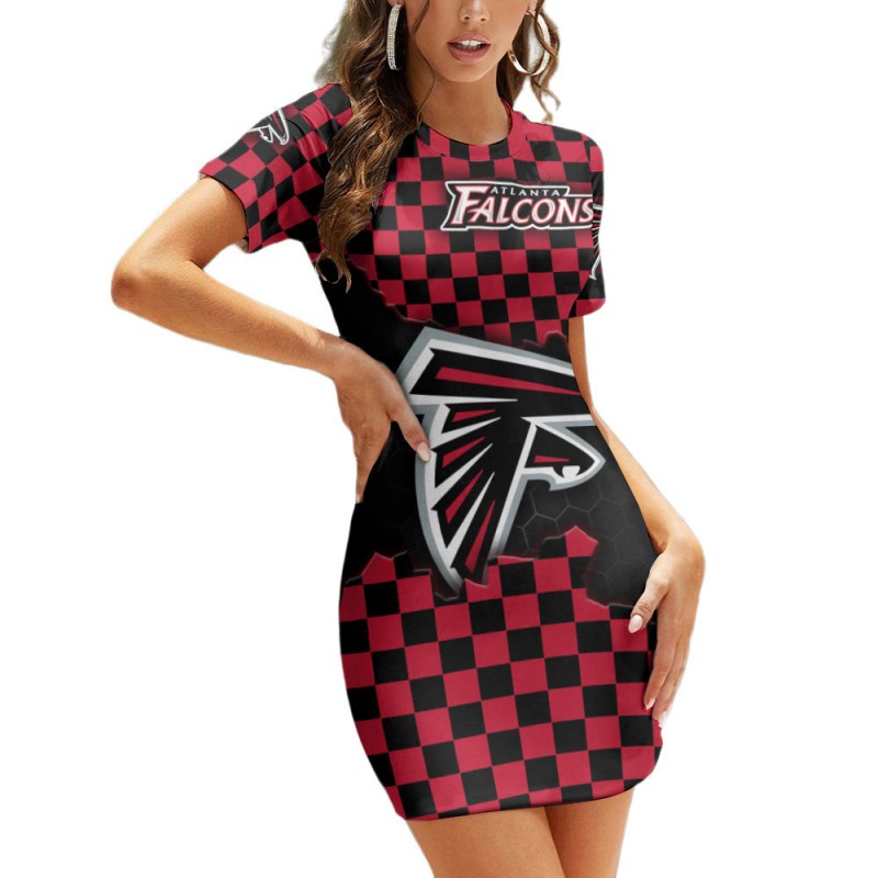 Atlanta Falcons Casual Short Sleeve Dress