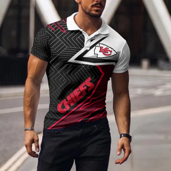 Kansas City Chiefs Polo T-Shirt Front View
