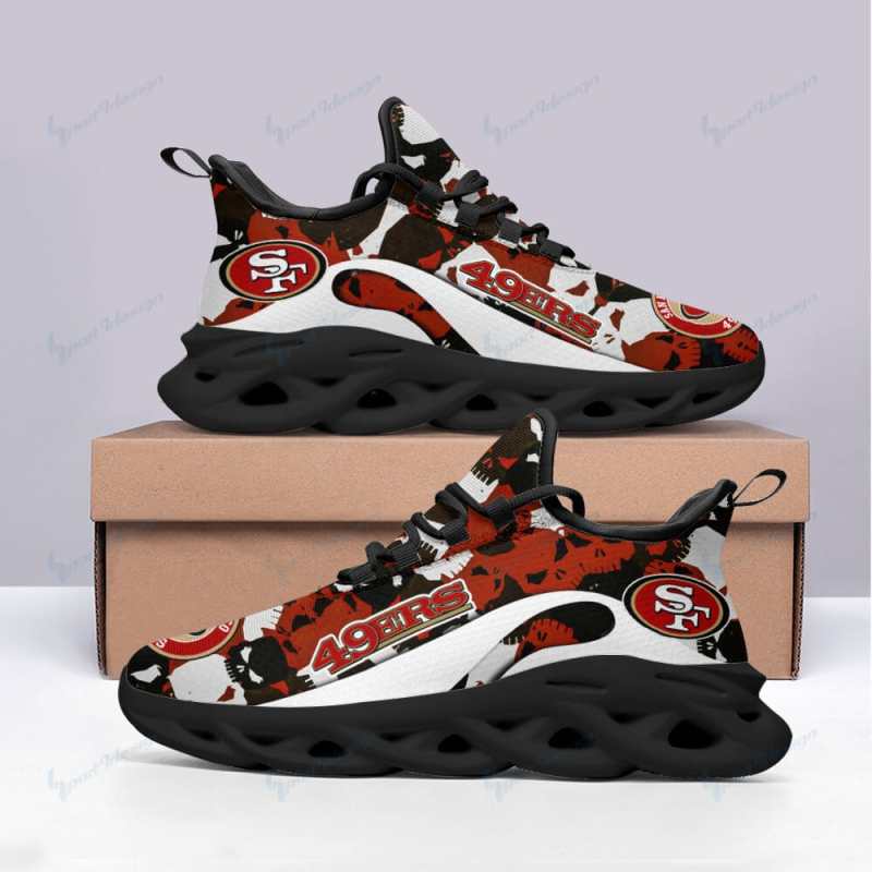 San Francisco 49ers Yezy Running Sneakers Top View
