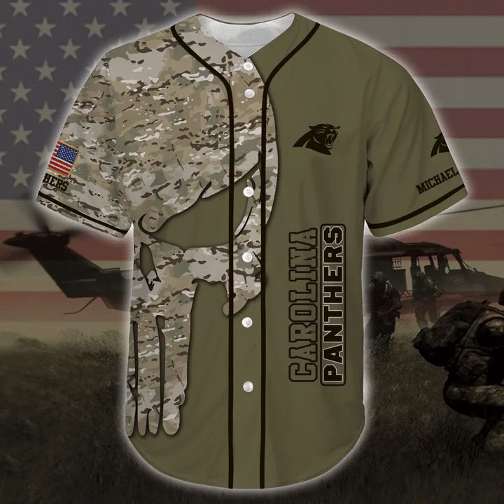 Stylish Carolina Panthers Baseball Jersey