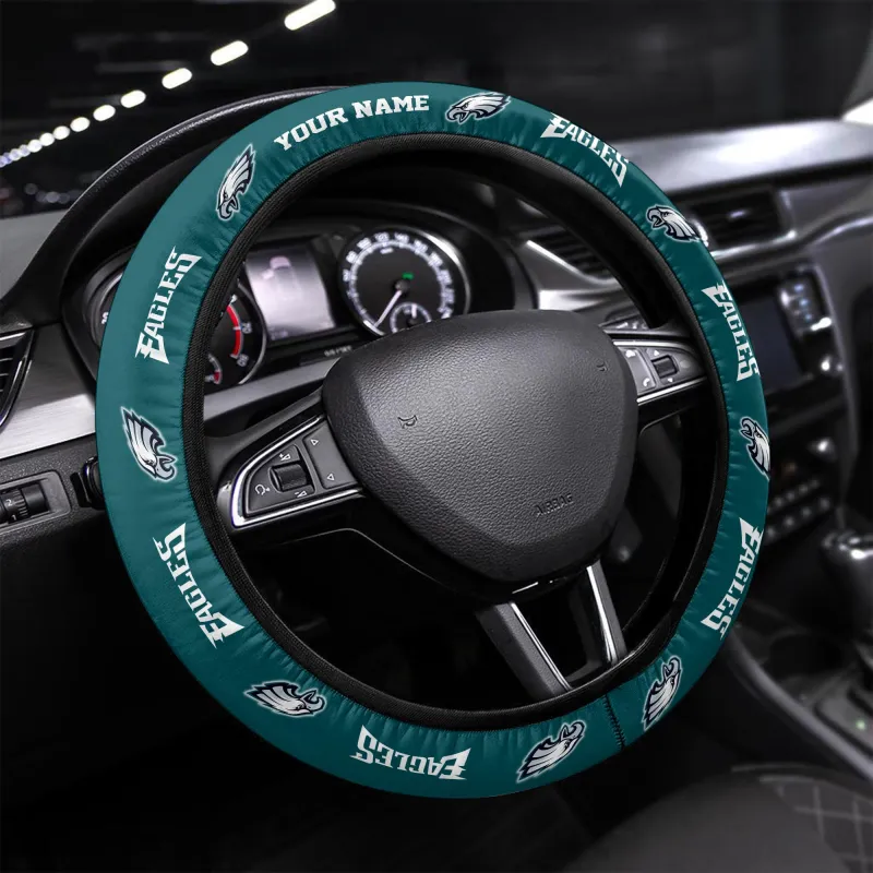Philadelphia Eagles Personalized 3D Steering Wheel Cover