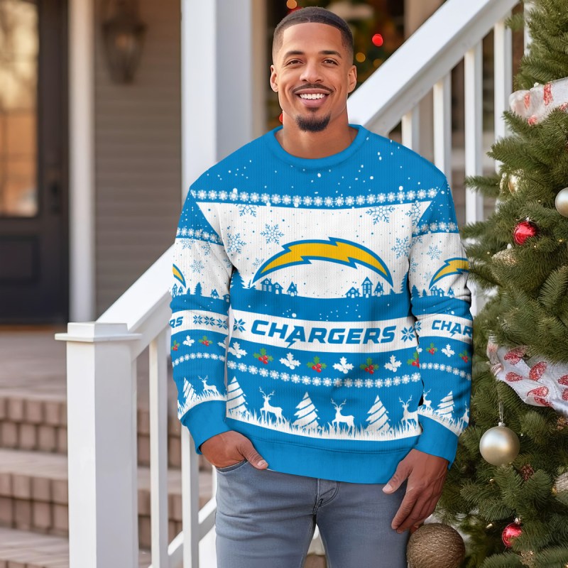 Los Angeles Chargers Ugly Christmas Sweater 2