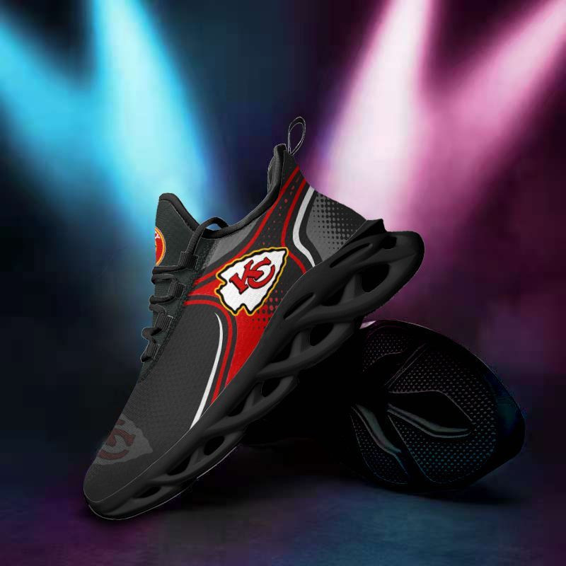 Kansas City Chiefs Yezy Running Sneakers Detailed View