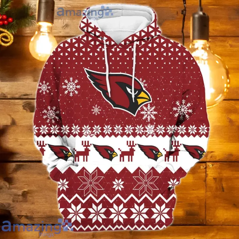 Arizona Cardinals Christmas Hoodie Front View
