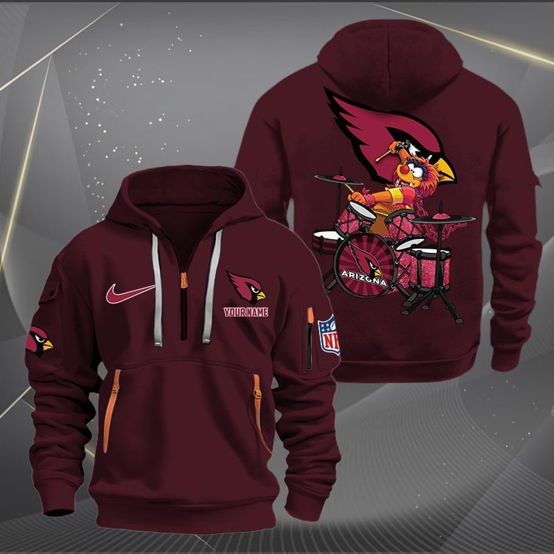 Arizona Cardinals Quarter Zip Hoodie 1