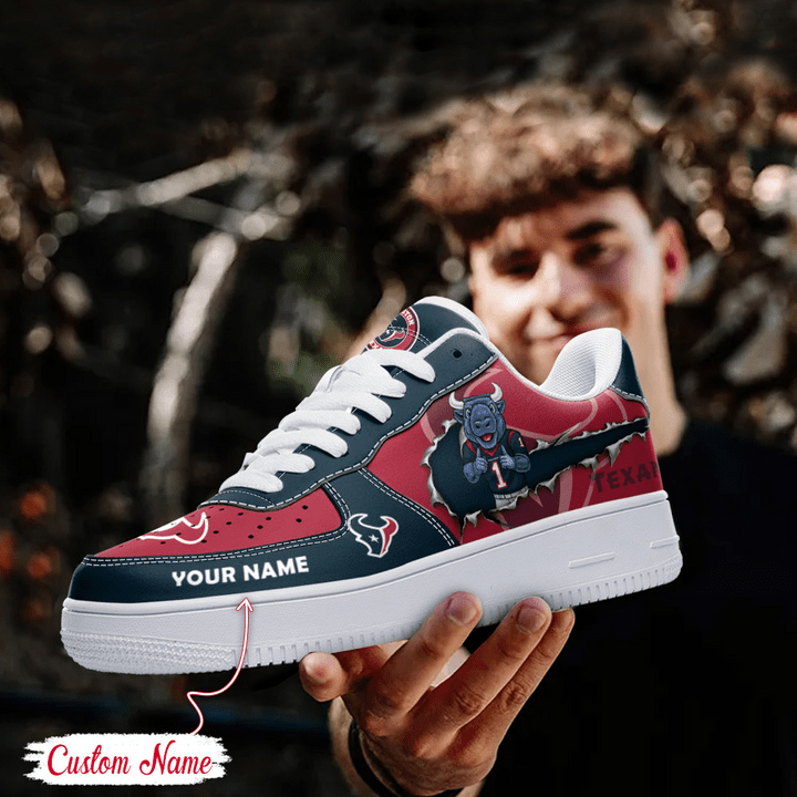 NFL Houston Texans Custom Name Air Force 1