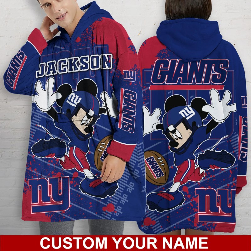 New York Giants Personalized Snug Hoodie Front