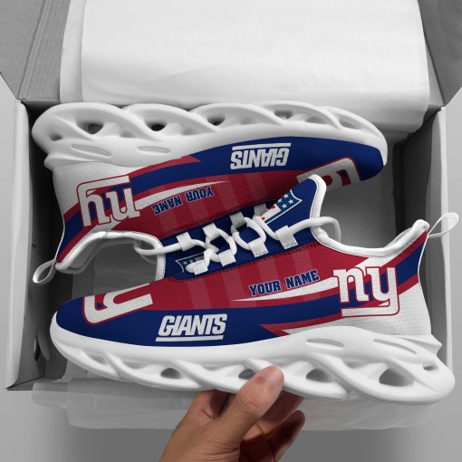 New York Giants Personalized Yezy Running Sneakers