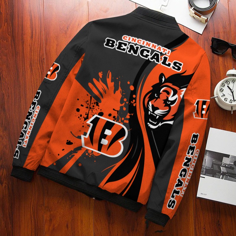 Cincinnati Bengals Personalized Bomber Jacket Image 3