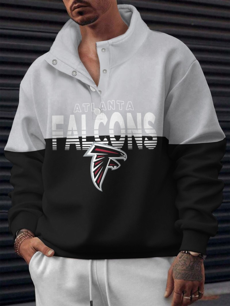 Atlanta Falcons Casual Colorful Stand Collar Sweatshirt
