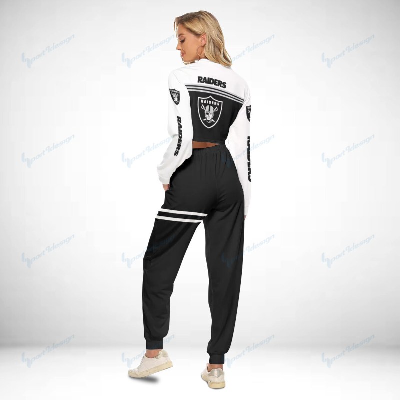 Las Vegas Raiders Crop Sweatshirt Suit