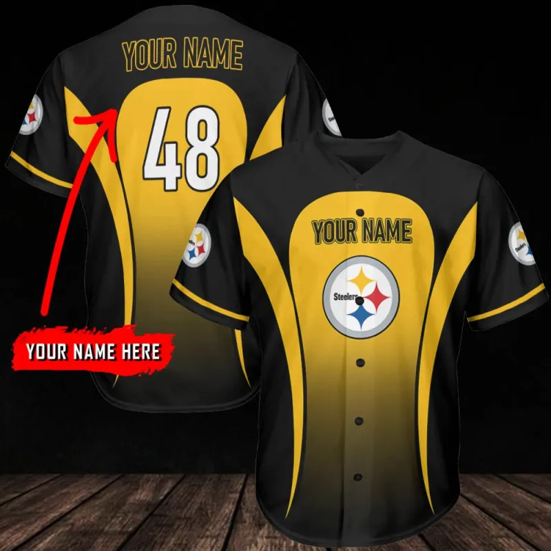 Pittsburgh Steelers Personalized Baseball Jersey
