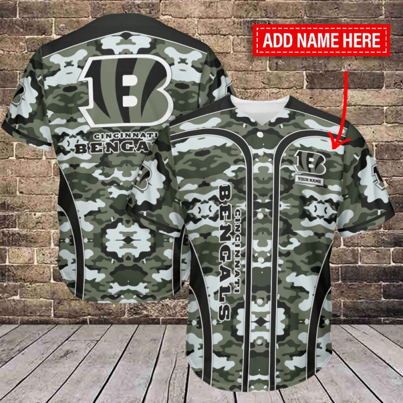Cincinnati Bengals Personalized Baseball Jersey