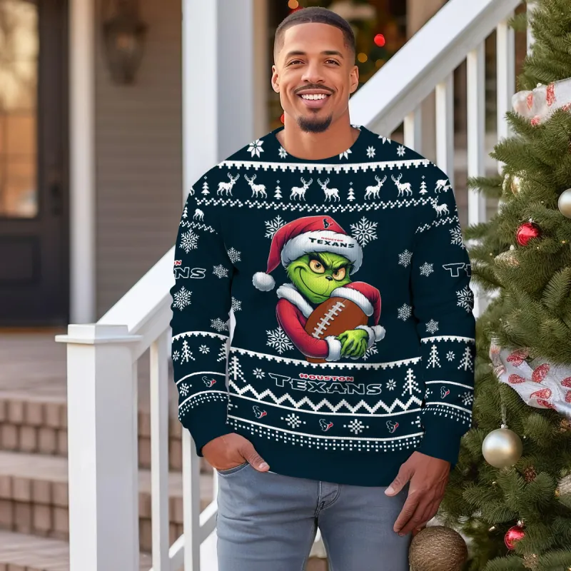 Houston Texans Premium Ugly Christmas Sweater MK Outdoor3