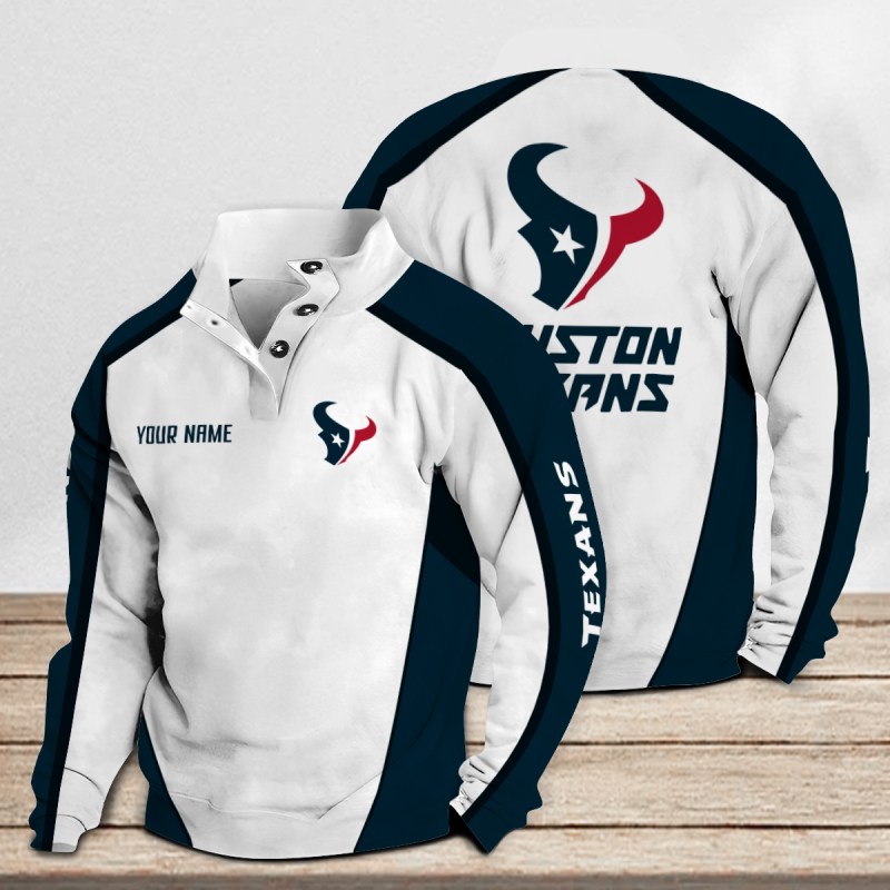 Houston Texans Casual Colorful Stand Collar Sweatshirt