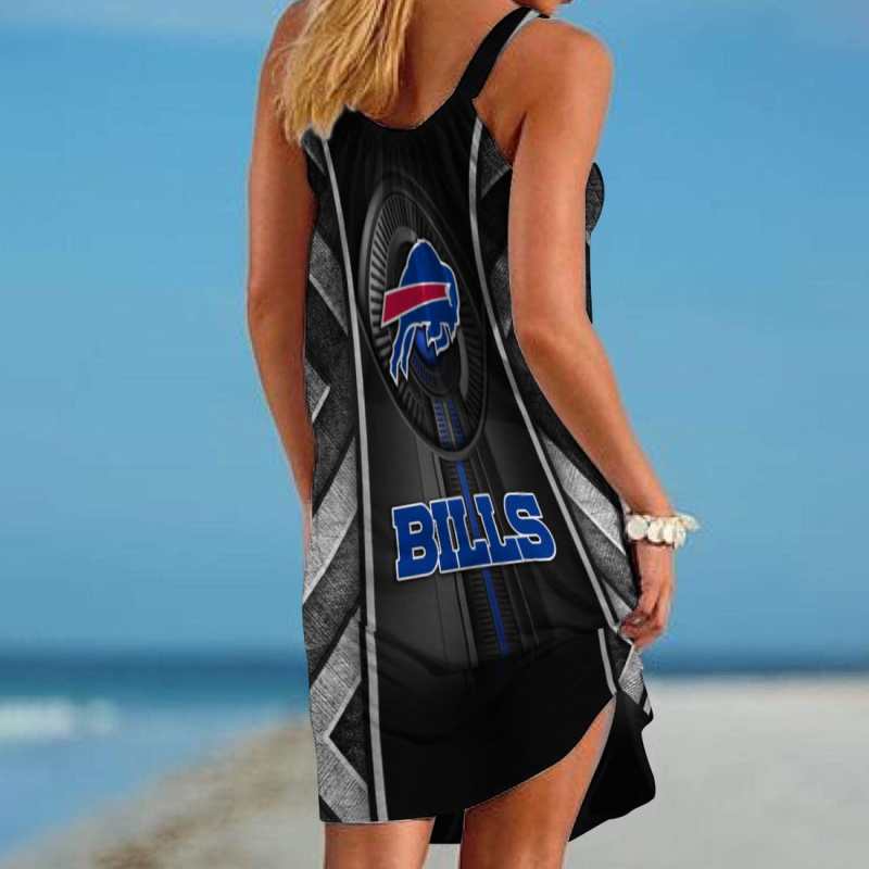 Buffalo Bills Personalized Beach Dress Back
