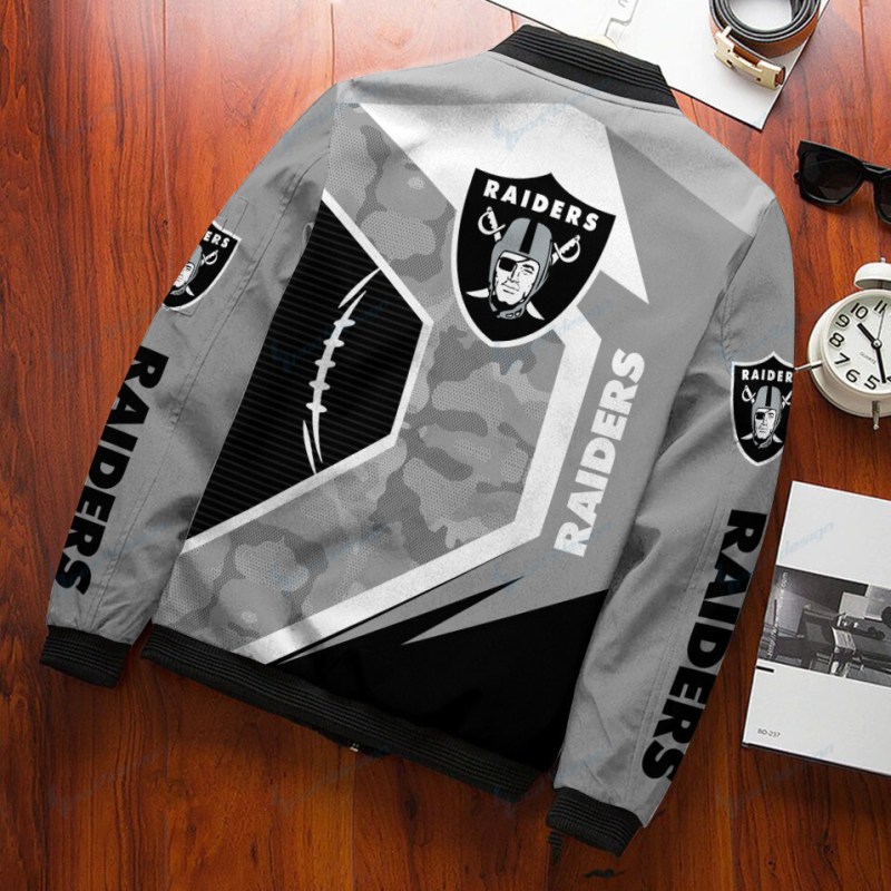 Las Vegas Raiders Bomber Jacket - Back View