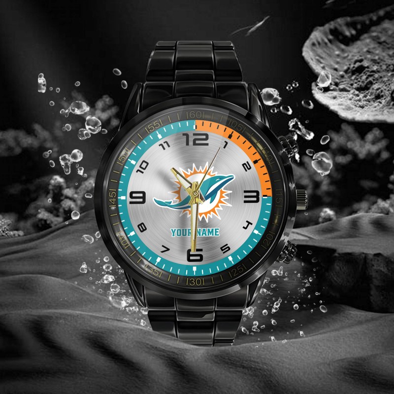 Stylish Miami Dolphins Black Watch