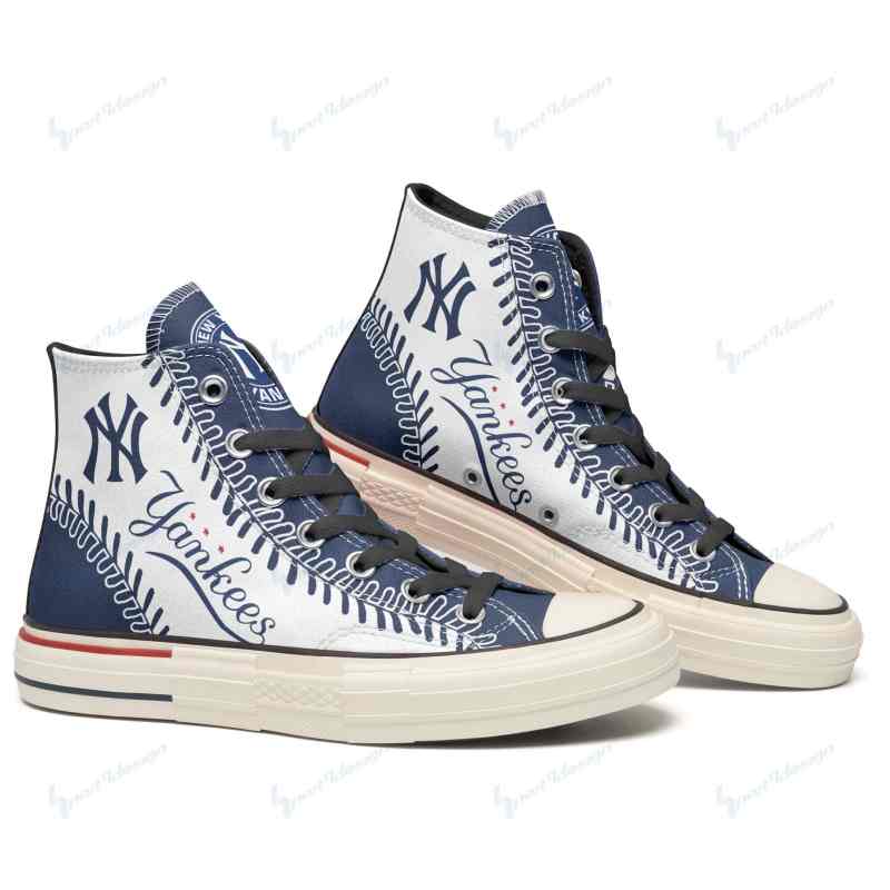 New York Yankees High Top Canvas Shoes 3