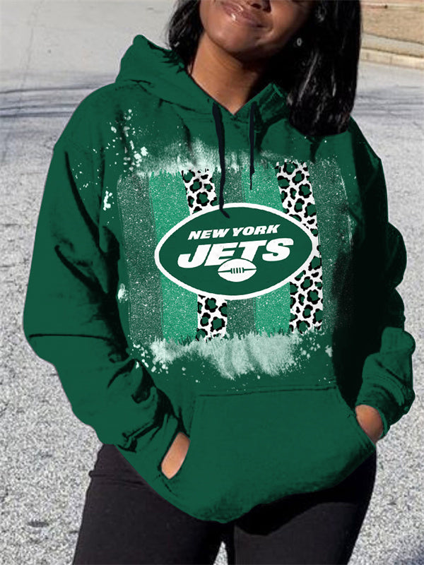 New York Jets 3D Printed Pocket Pullover Hoodie