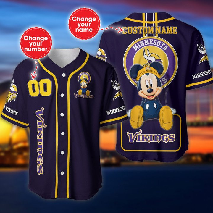 Minnesota Vikings Baseball Jersey