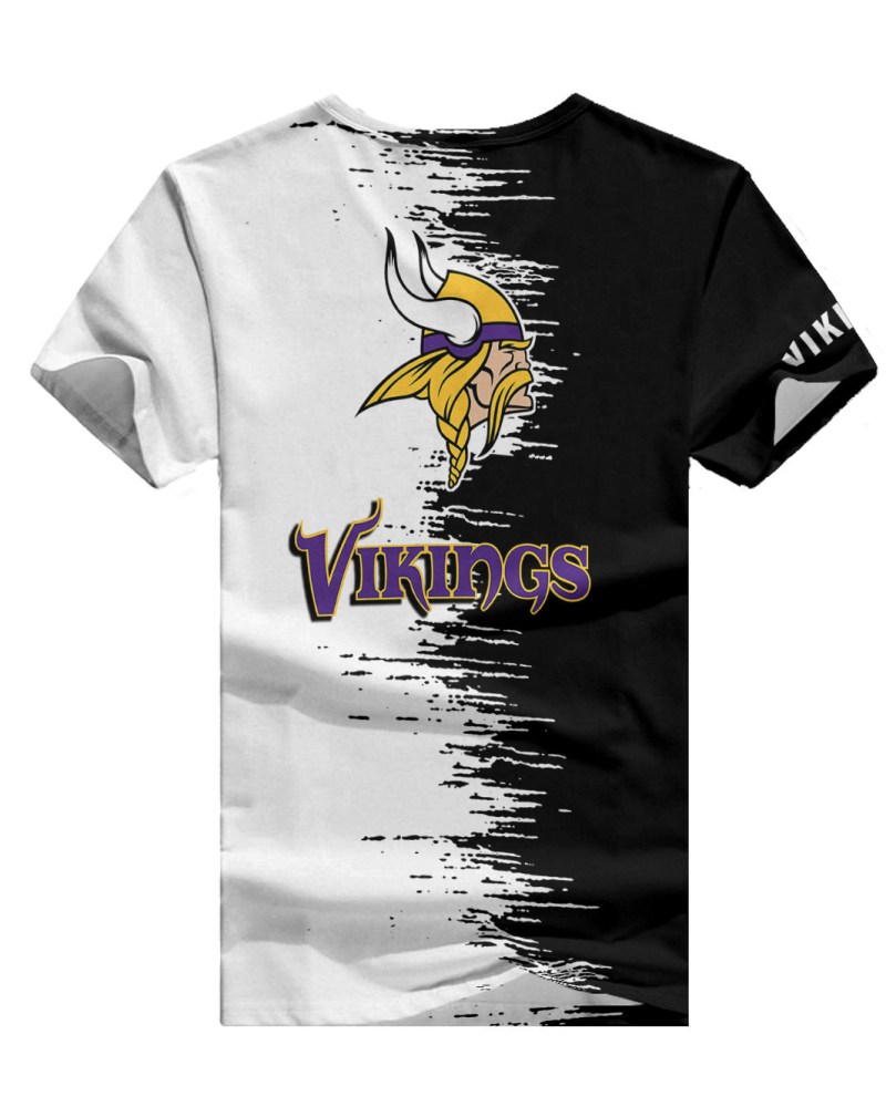 Minnesota Vikings Summer V-neck Women T-shirt Lifestyle