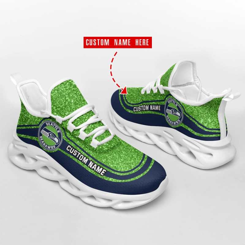 Seattle Seahawks Personalized Yeezy Sneakers 4