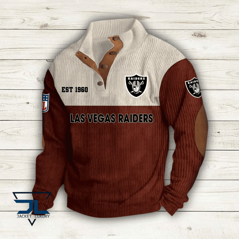 Las Vegas Raiders Colorful Stand Collar Sweatshirt Image 5