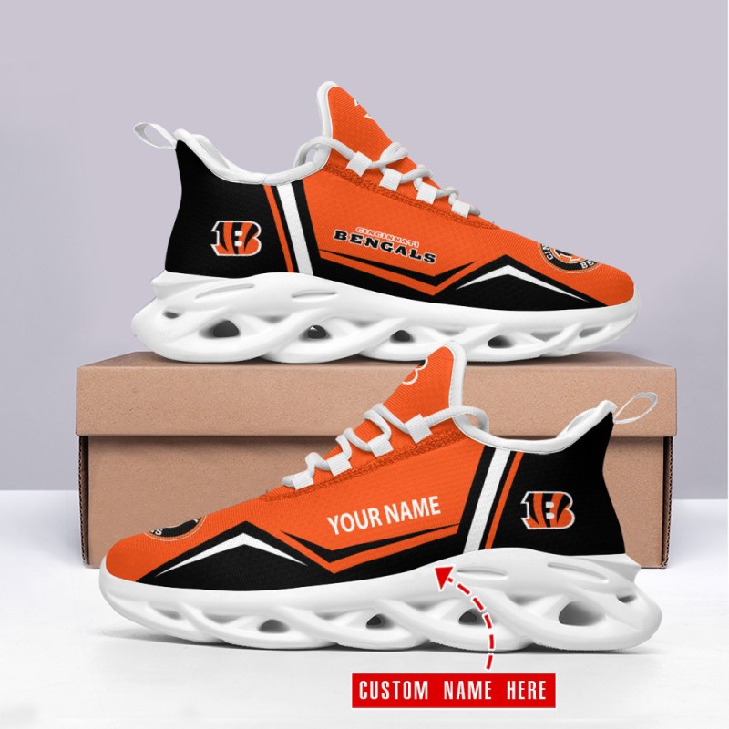 Cincinnati Bengals Personalized Yezy Running Sneakers