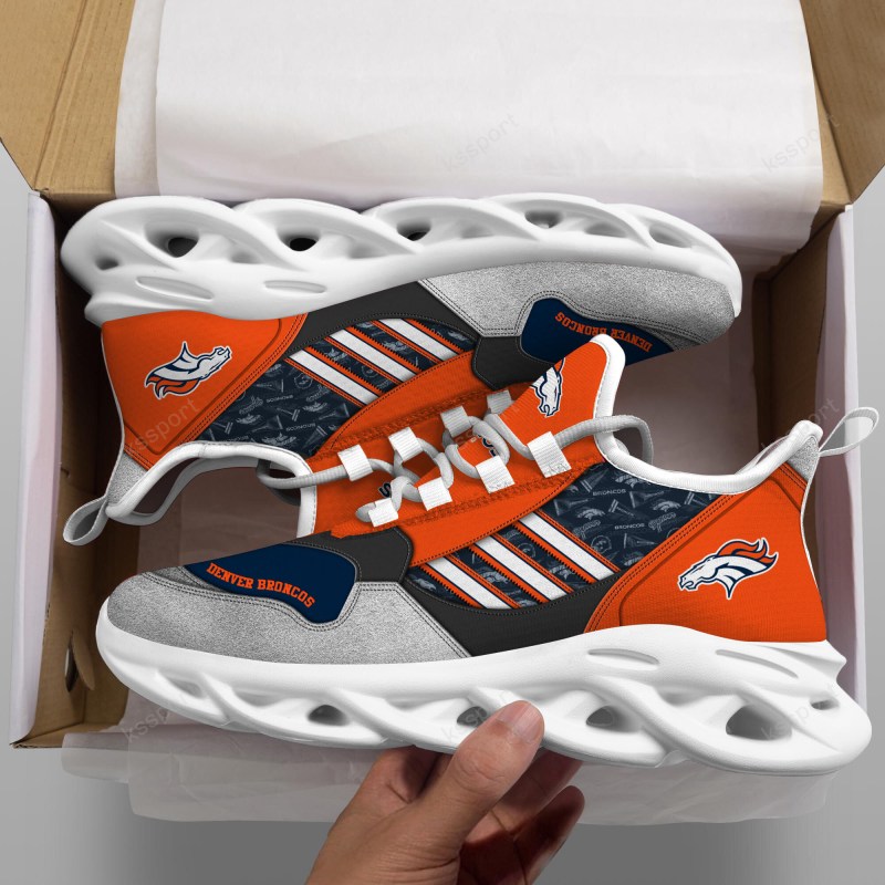 Denver Broncos Yezy Sneakers Side View