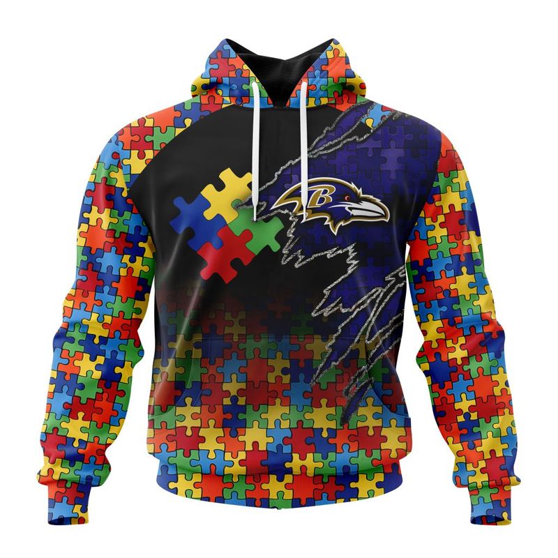 Baltimore Ravens Special Autism Awareness Design Hoodie