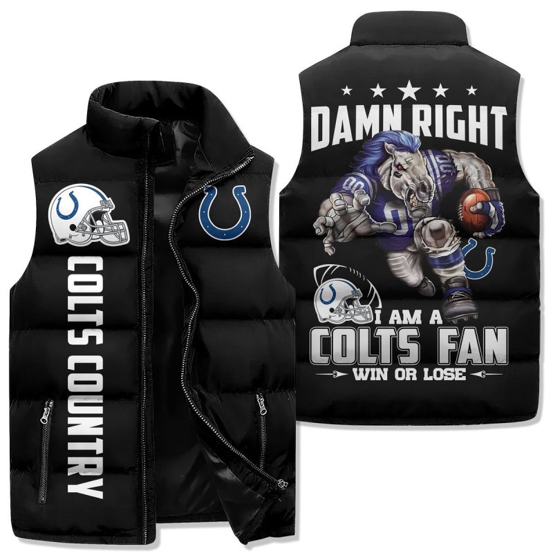 Indianapolis Colts Premium Sleeveless Puffer Jacket