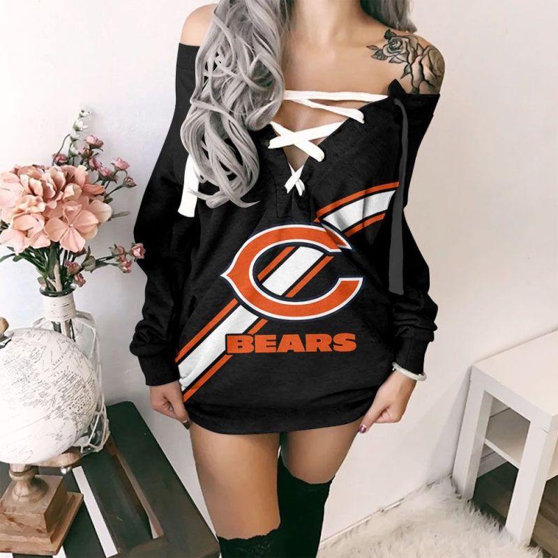 Chicago Bears Lace-Up Sweatshirt