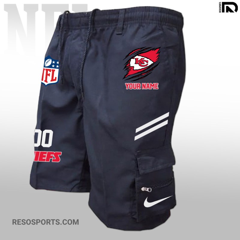 Kansas City Chiefs Multi-Pockets Man Shorts Sports Apparel