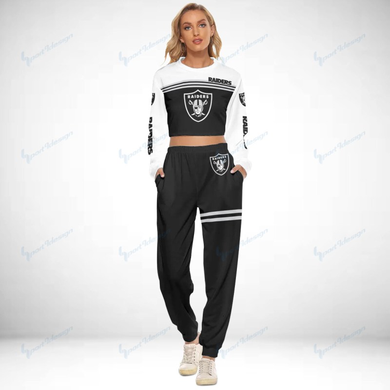 Las Vegas Raiders Crop Sweatshirt Suit
