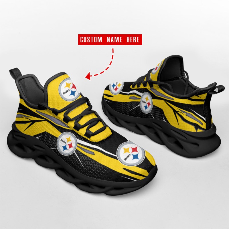 Pittsburgh Steelers Personalized Yezy Running Sneakers Image 4