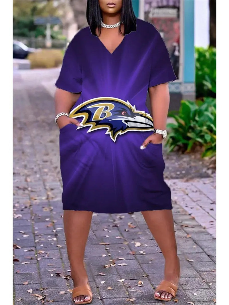 Baltimore Ravens V-neck Dress