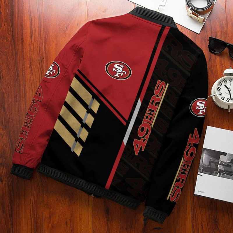 San Francisco 49ers Bomber Jacket Closeup